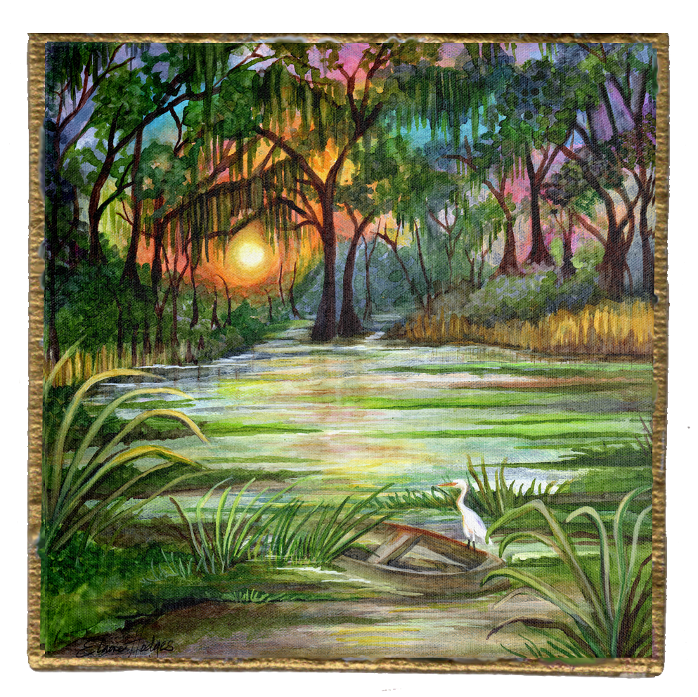 Colorul Bayou Canvas Magnet