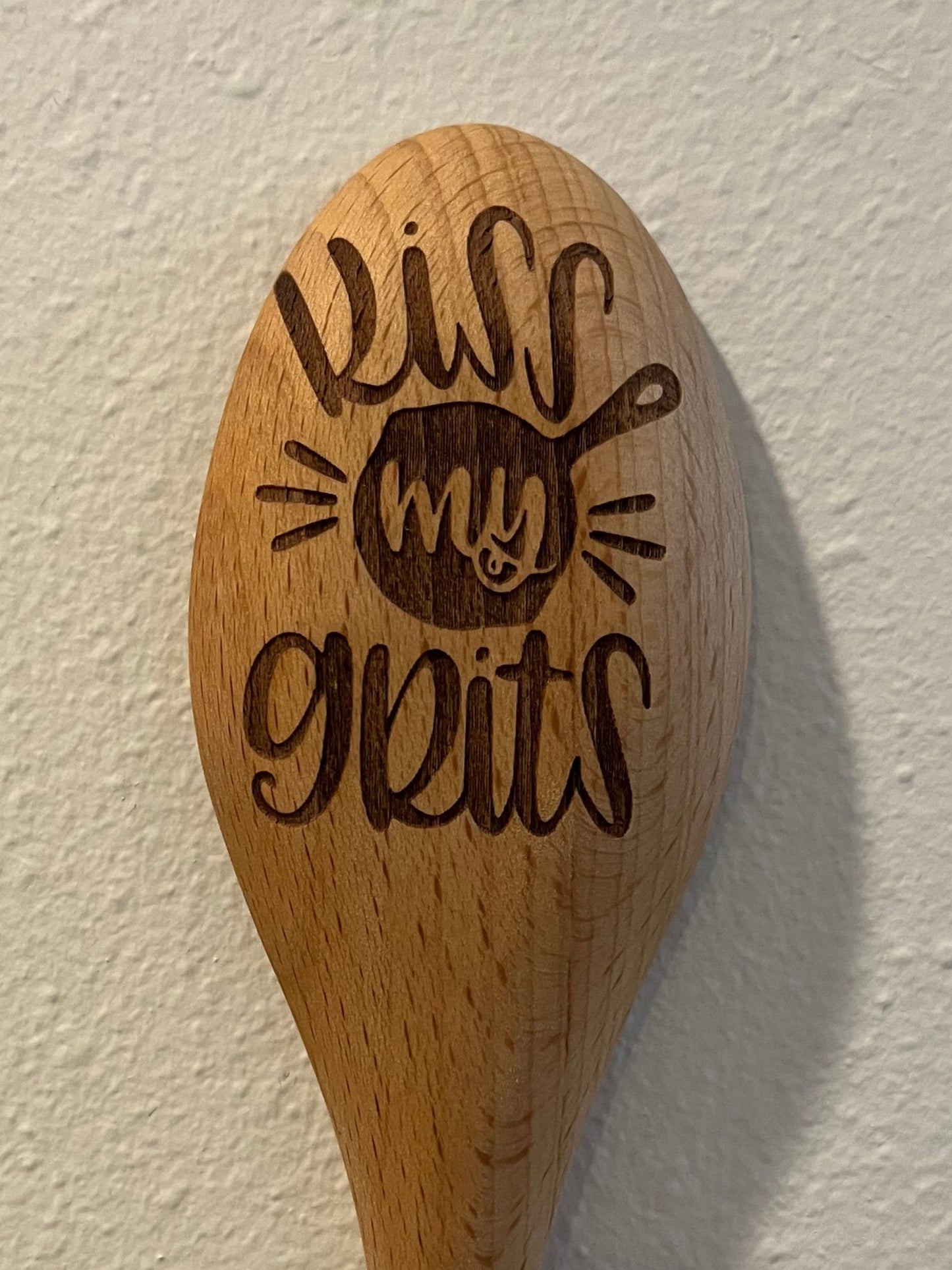Spoon - Kiss My Grits Roux Spoon Engraved