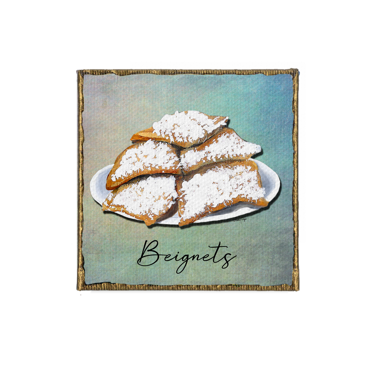 New Orleans Beignets Canvas Magnet