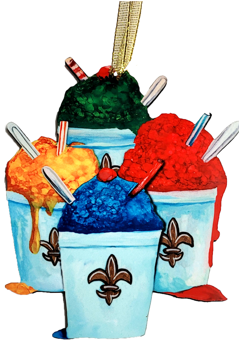 Louisiana Theme Snowballs Ornament