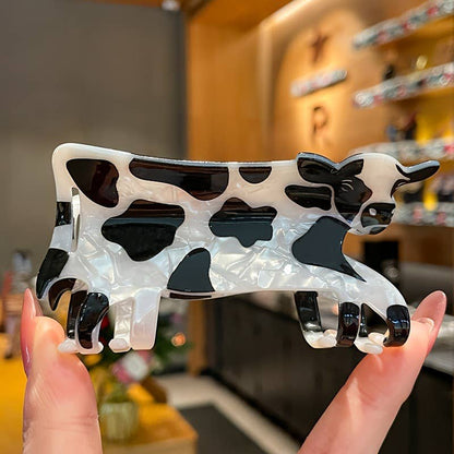 Cute Cow - Shaped Animal Hair Claw Clips