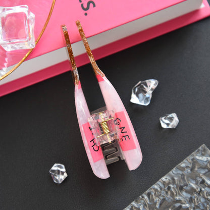 Glitter Pink Champagne Bottle Hair Clip, Fun Party Accessory