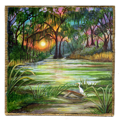 Colorul Bayou Canvas Magnet