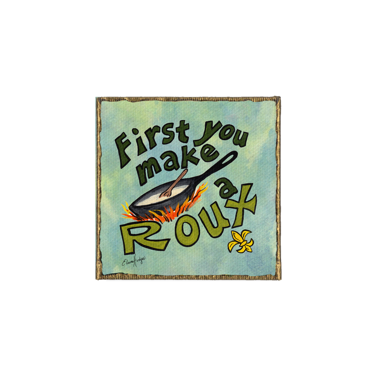 First You Make a Roux Canvas Magnet