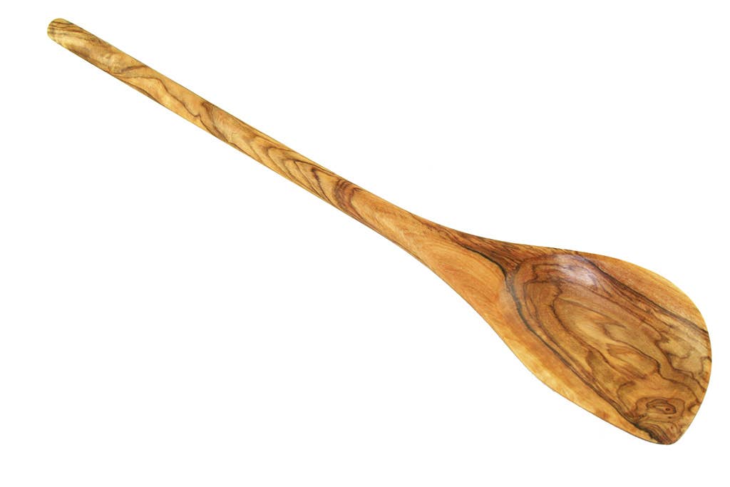 Roux spoon with corner made of olive wood