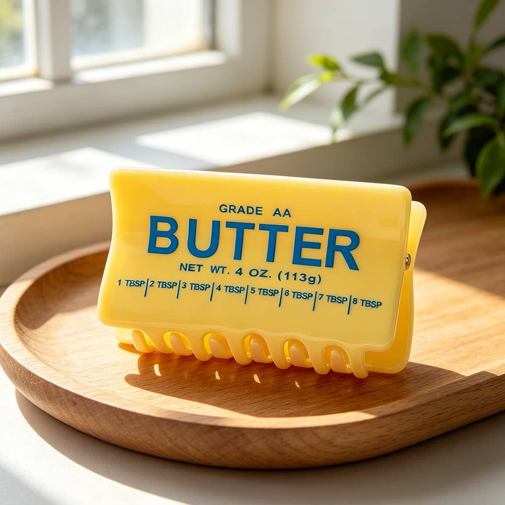 Fun Grade AA Butter Block Shaped Hair Claw Food Inspired
