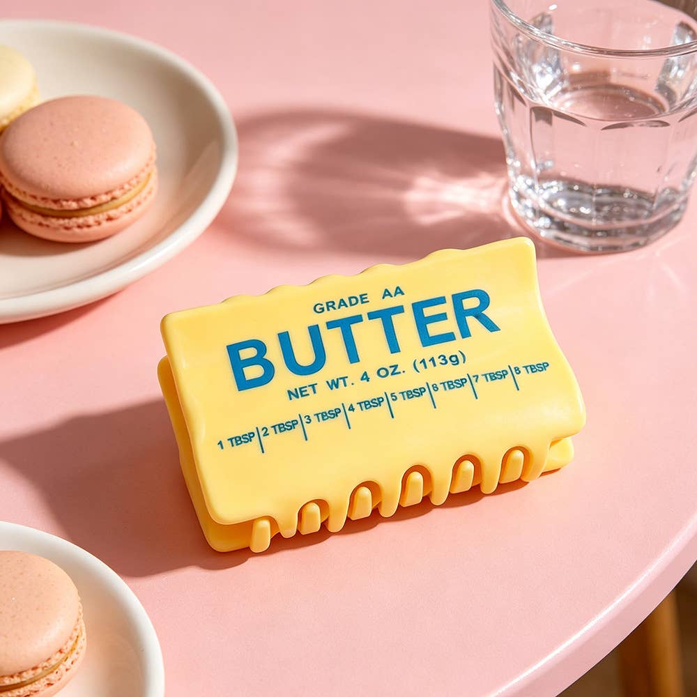 Fun Grade AA Butter Block Shaped Hair Claw Food Inspired