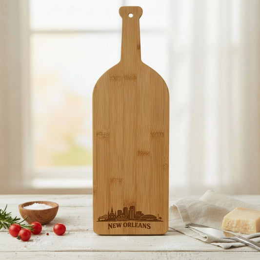 New Orleans Skyline Bamboo Charcuterie & Serving Board