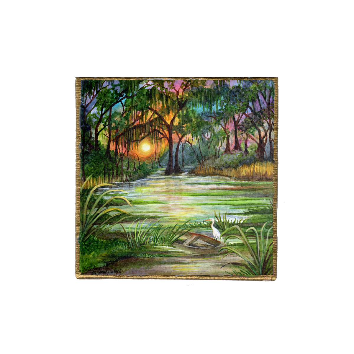 Colorul Bayou Canvas Magnet