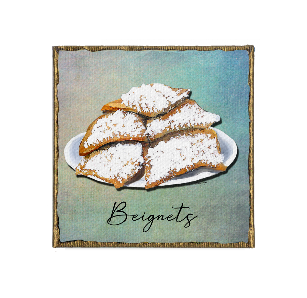 New Orleans Beignets Canvas Magnet
