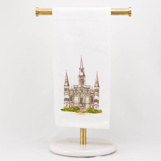 Towel - Cathedral Hand Towel White-Multi 20x28