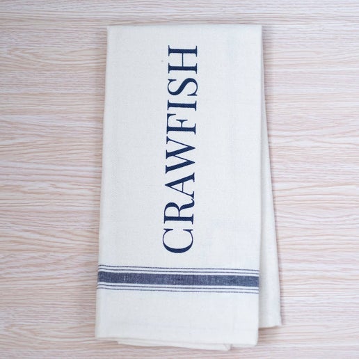 Towel - Crawfish Hand Towel Cream/Navy 20x28