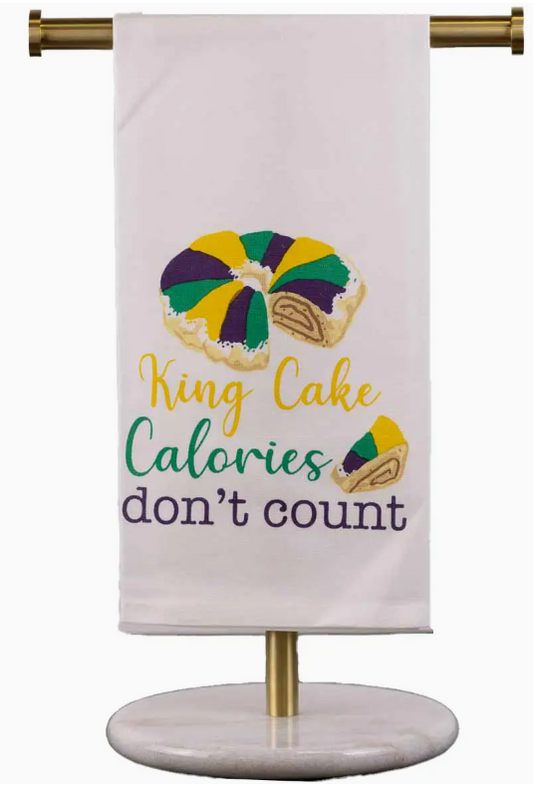 Towel - King Cake Calories Hand Towel White/Multi 20x28