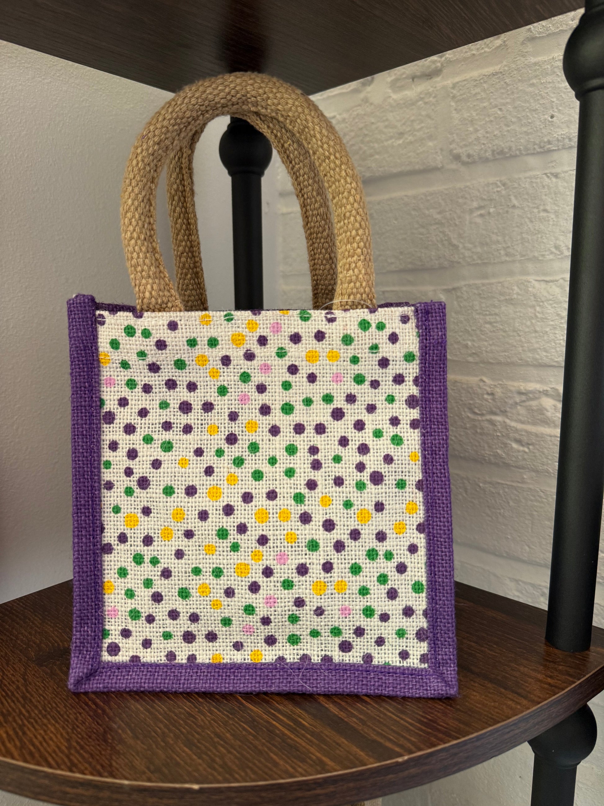 Mardi Gras Dotted Tote Bag