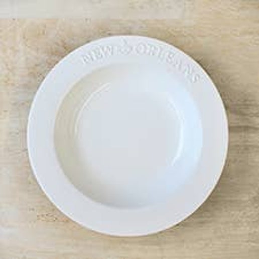 Bowl - New Orleans Soup Bowl White 10x2x10