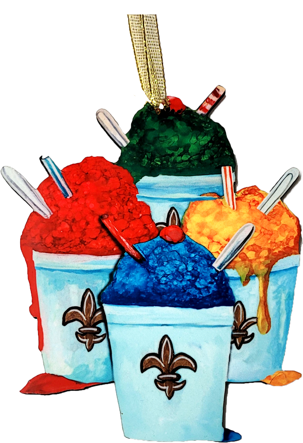 Louisiana Theme Snowballs Ornament