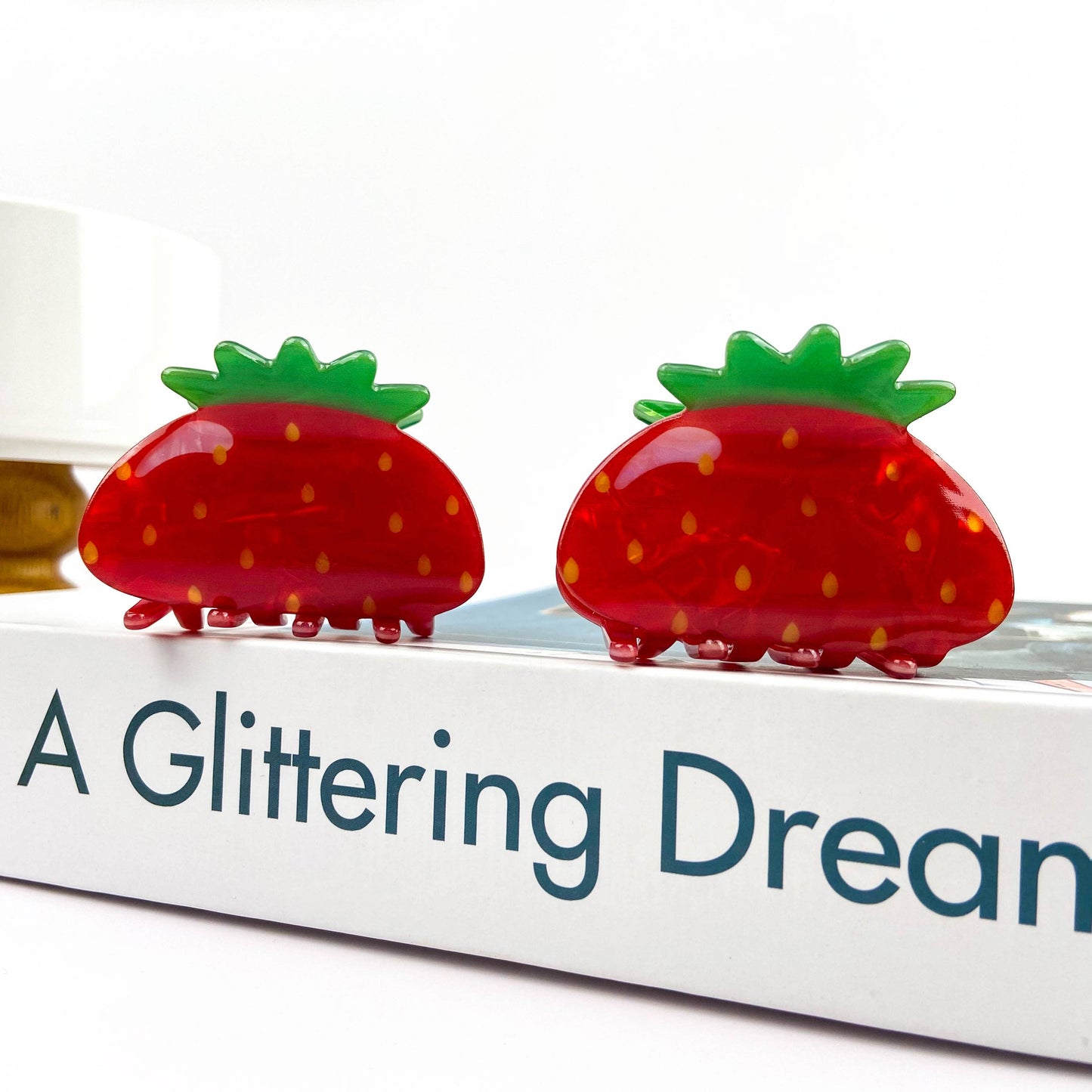 Cute Red Strawberry Hair Claw Clip, Fruit Hair Clip