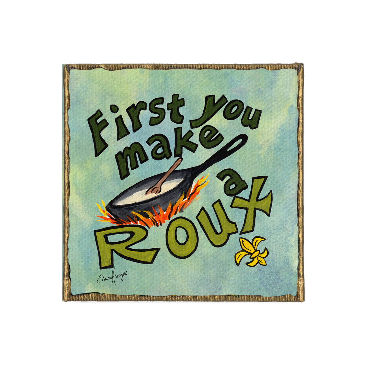First You Make a Roux Canvas Magnet
