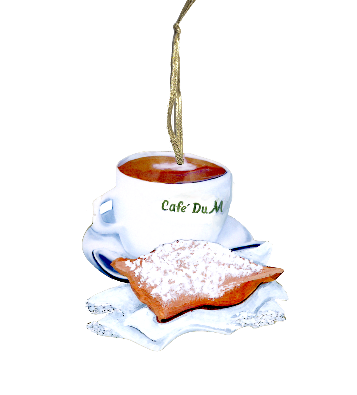Louisiana Cafe au Lait Coffee and Beignet Ornament