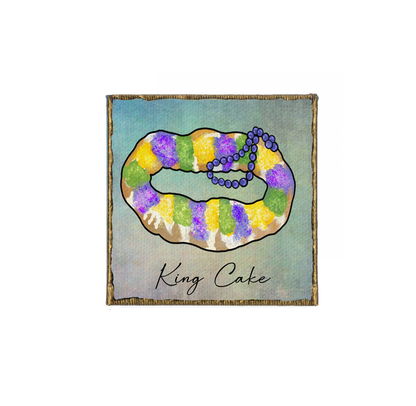 New Orleans King Cake Canvas Magnet