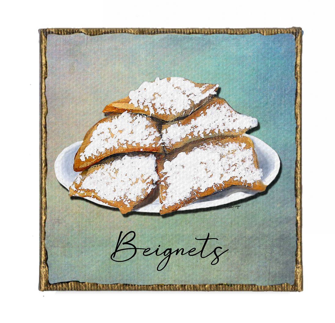 New Orleans Beignets Canvas Magnet