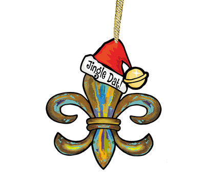 New Orleans Jingle Dat Fleur de Lis Ornament
