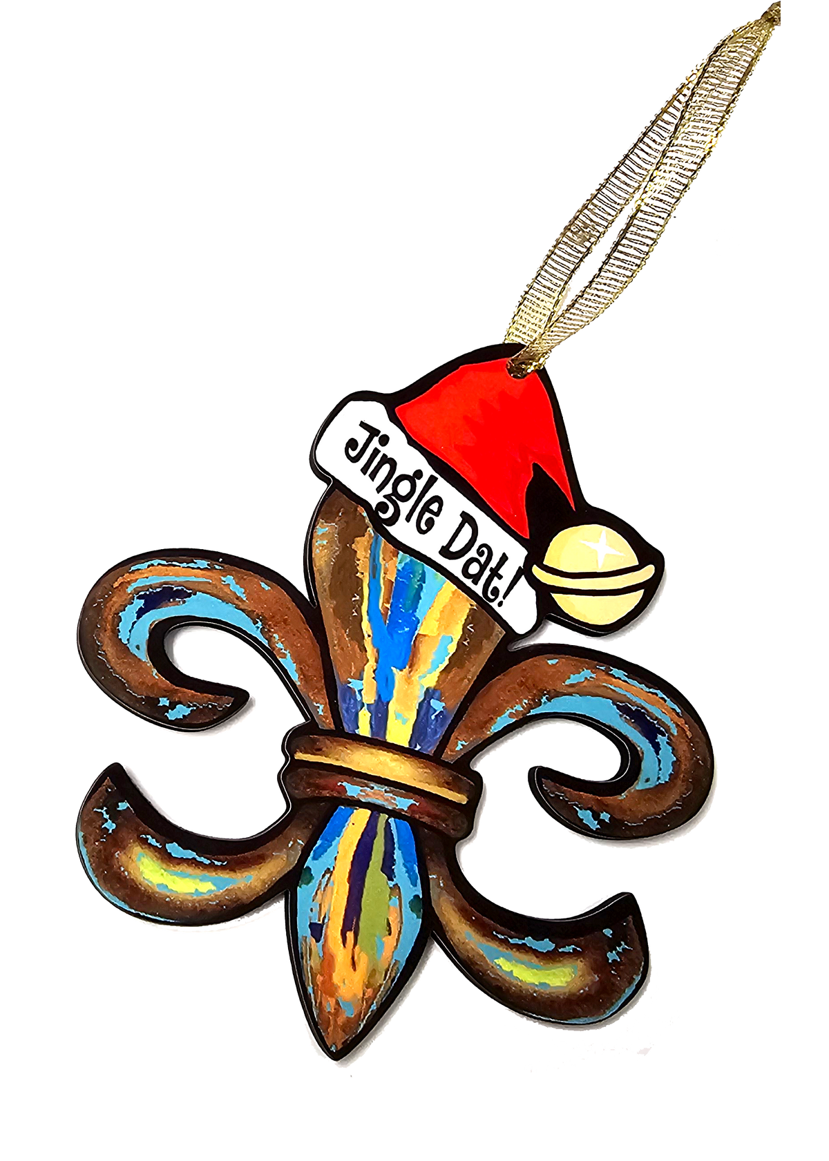 New Orleans Jingle Dat Fleur de Lis Ornament