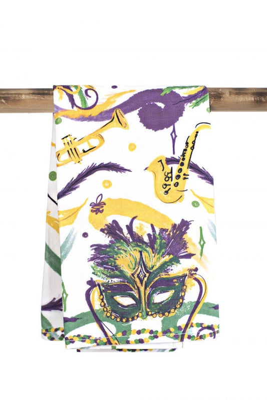 Towel - Kitchen Towel - NEW Mardi Gras Mask